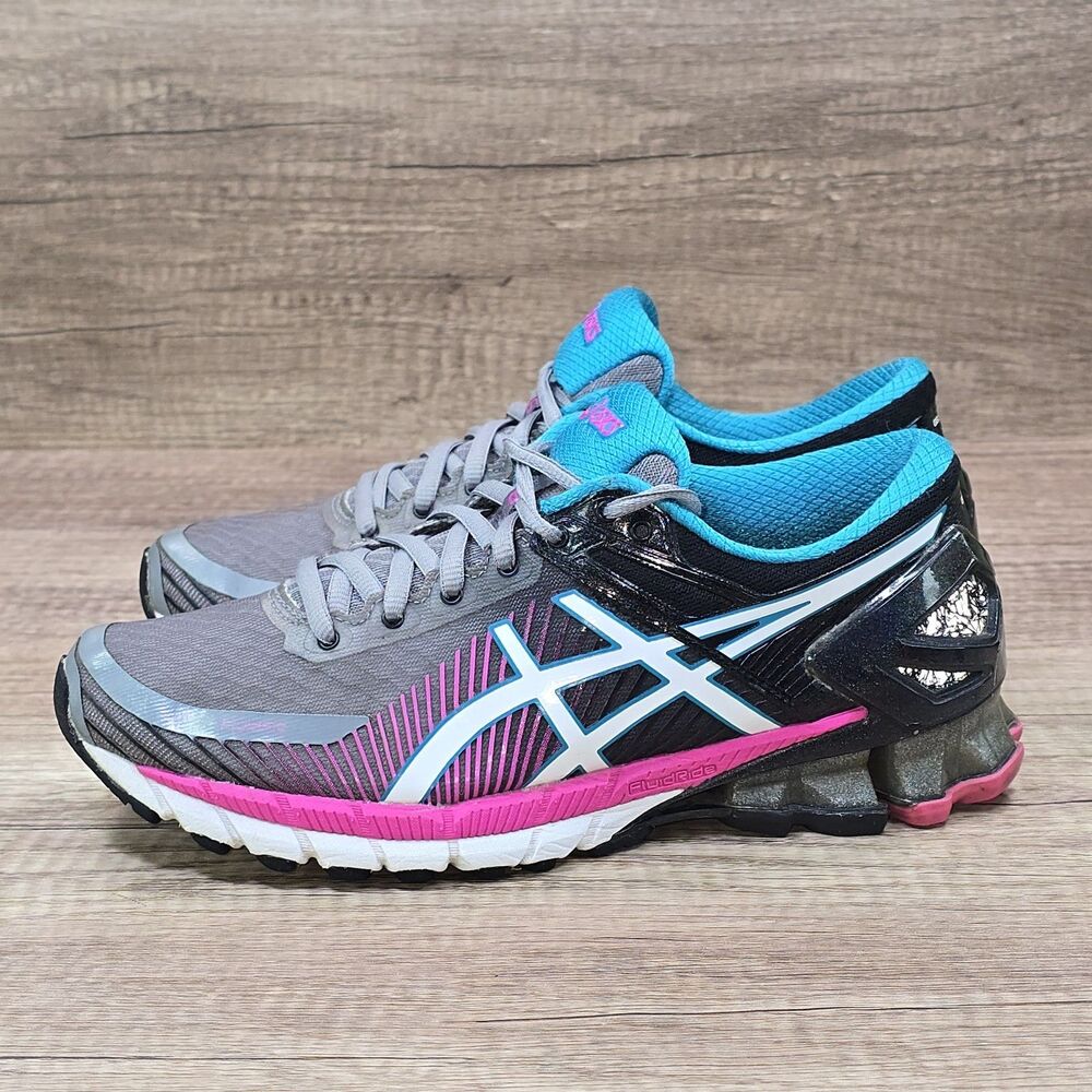 ASICS Gel-Kinsei 6 Women's Size 7.5 Black Gray Pink Blue Running Shoes (T694N) - Picture 6 of 13